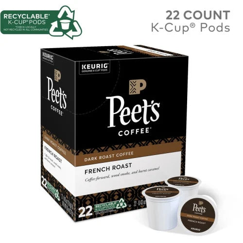 Peet's Coffee French Roast K-Cups – Dark Roast, 22-Count