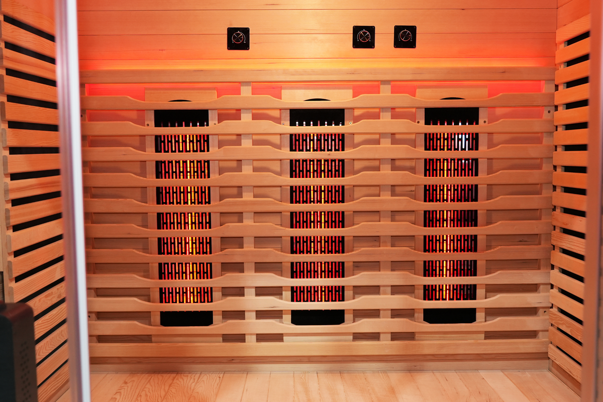 Blisspod Venetian RED Full-Spectrum Sauna for 3 People