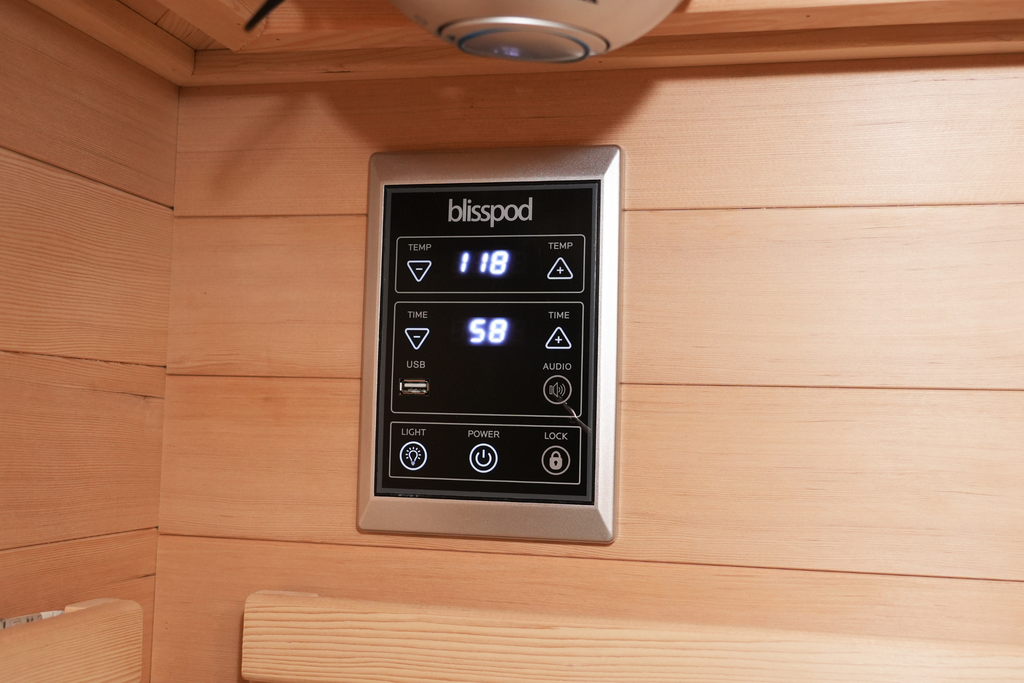 Blisspod Vienna RED Full-Spectrum Corner Sauna for 4–5 People