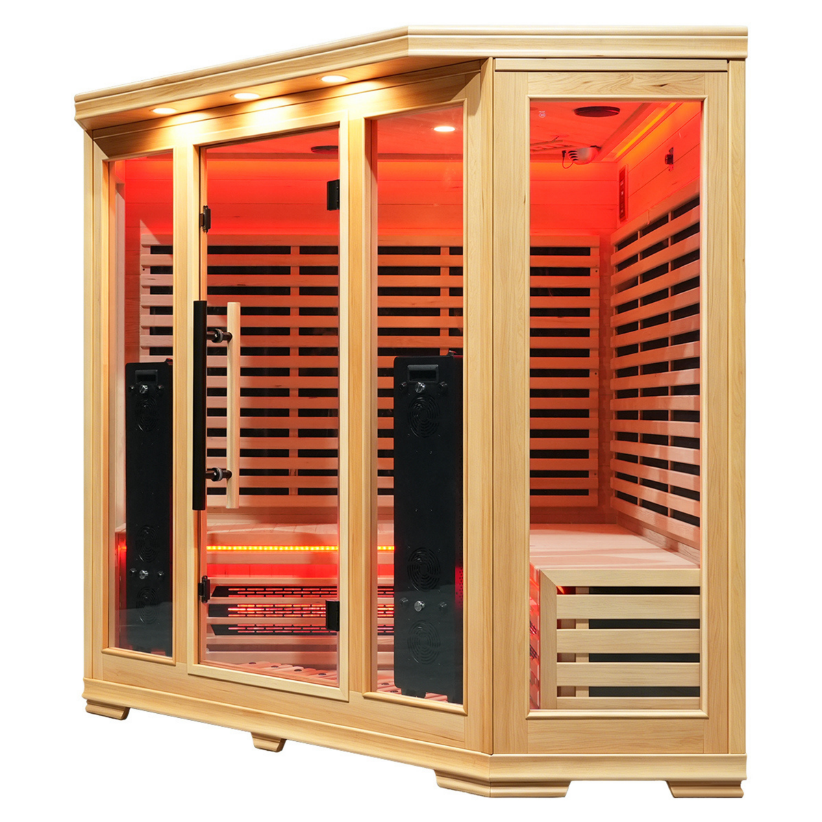 Blisspod Vienna RED Full-Spectrum Corner Sauna for 4–5 People