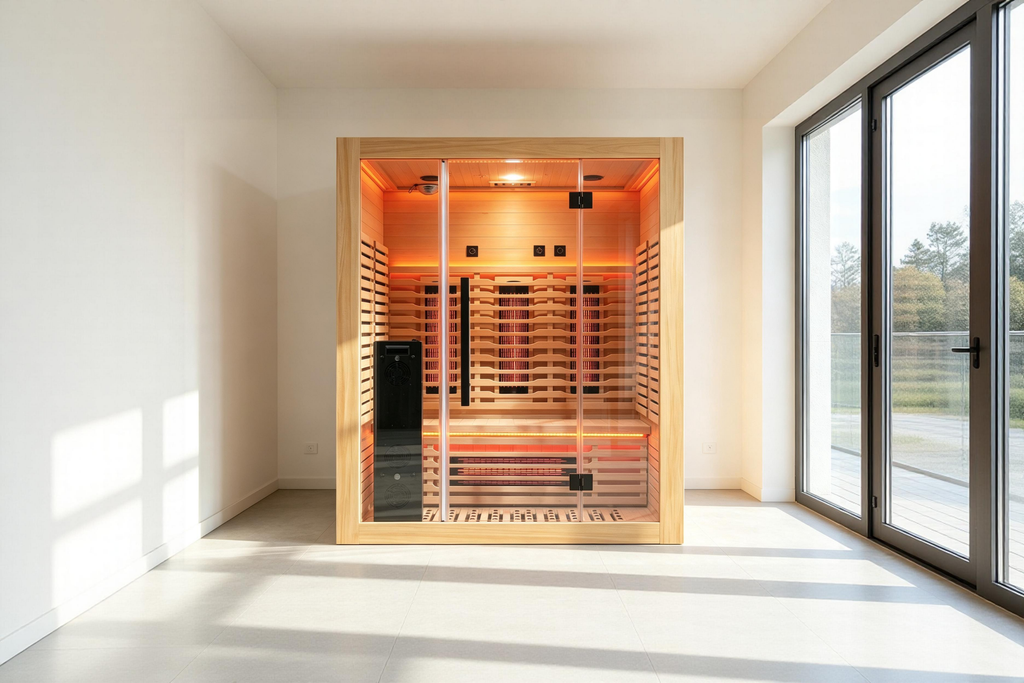 Blisspod Venetian RED Full-Spectrum Sauna for 3 People