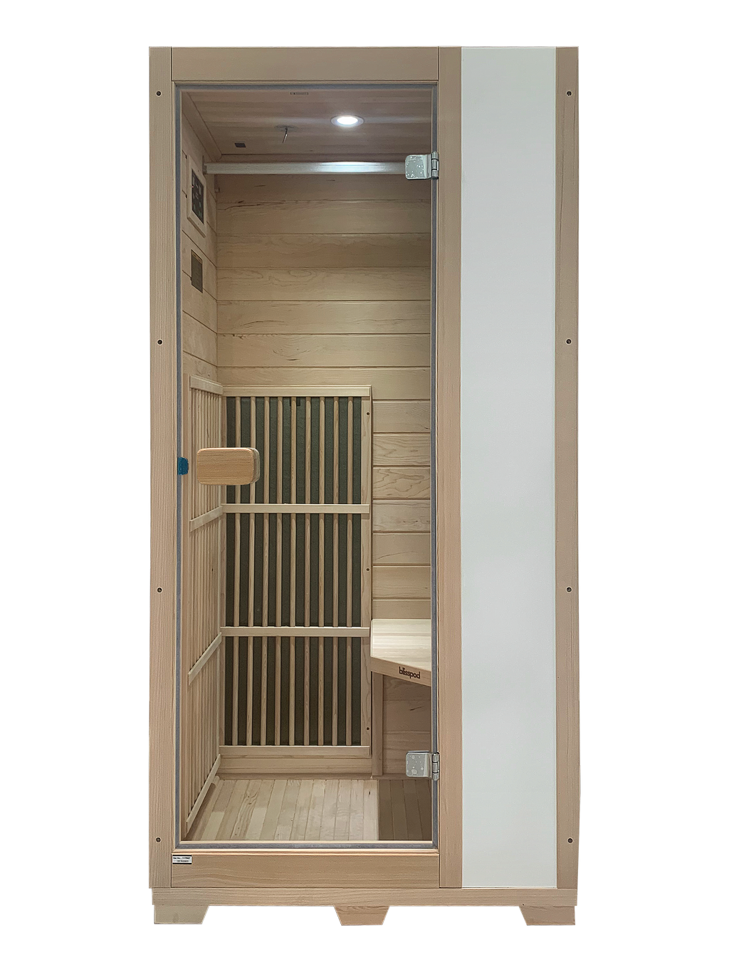 Blisspod Vienna 1-Person Far Infrared Sauna – Canadian Hemlock, Very Low EMF