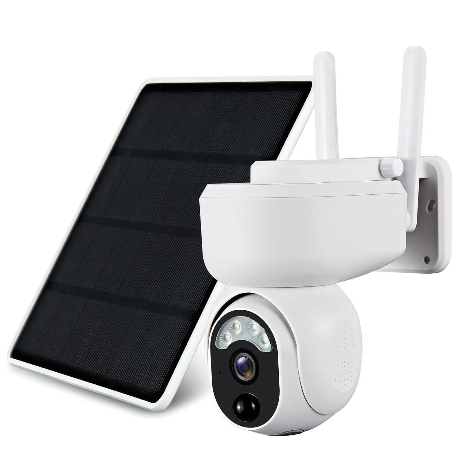 Solar Wireless Security Camera with Flood Light & Night Vision (1080P)