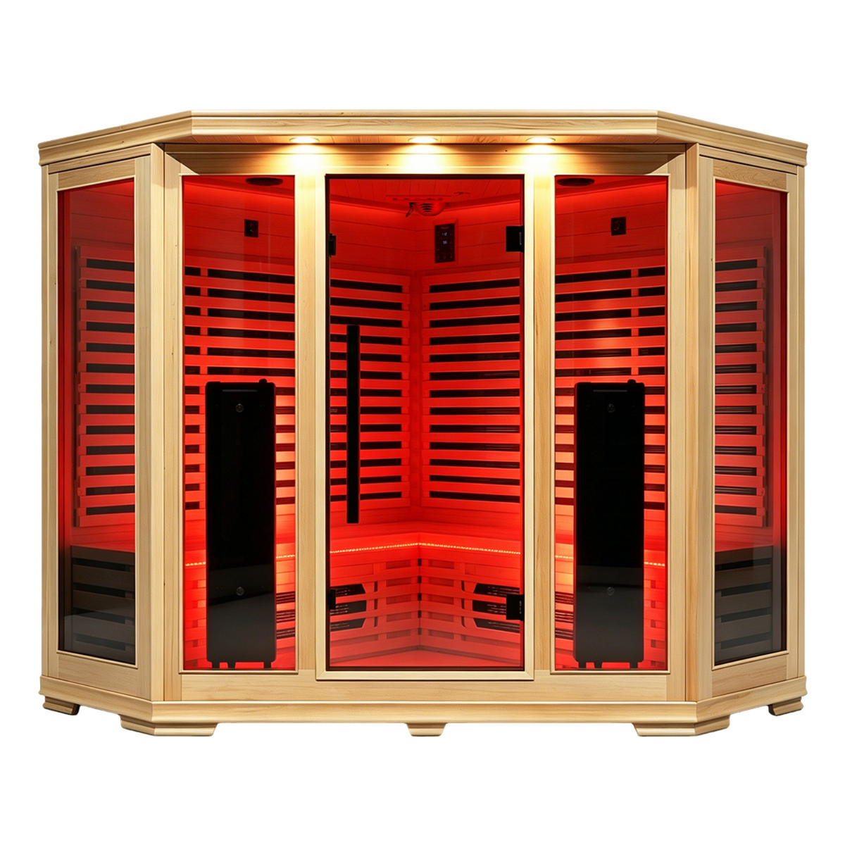 Blisspod Vienna RED Full-Spectrum Corner Sauna for 4–5 People
