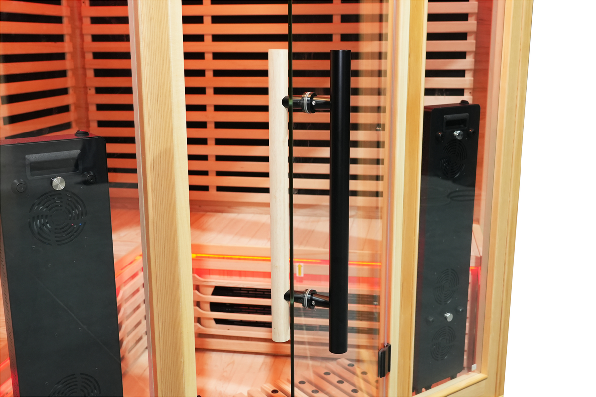 Blisspod Vienna RED Full-Spectrum Corner Sauna for 4–5 People