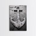Abandoned Anchor Nautical Black & White Canvas Print