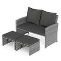 3-Piece Patio Conversation Set with Cushions
