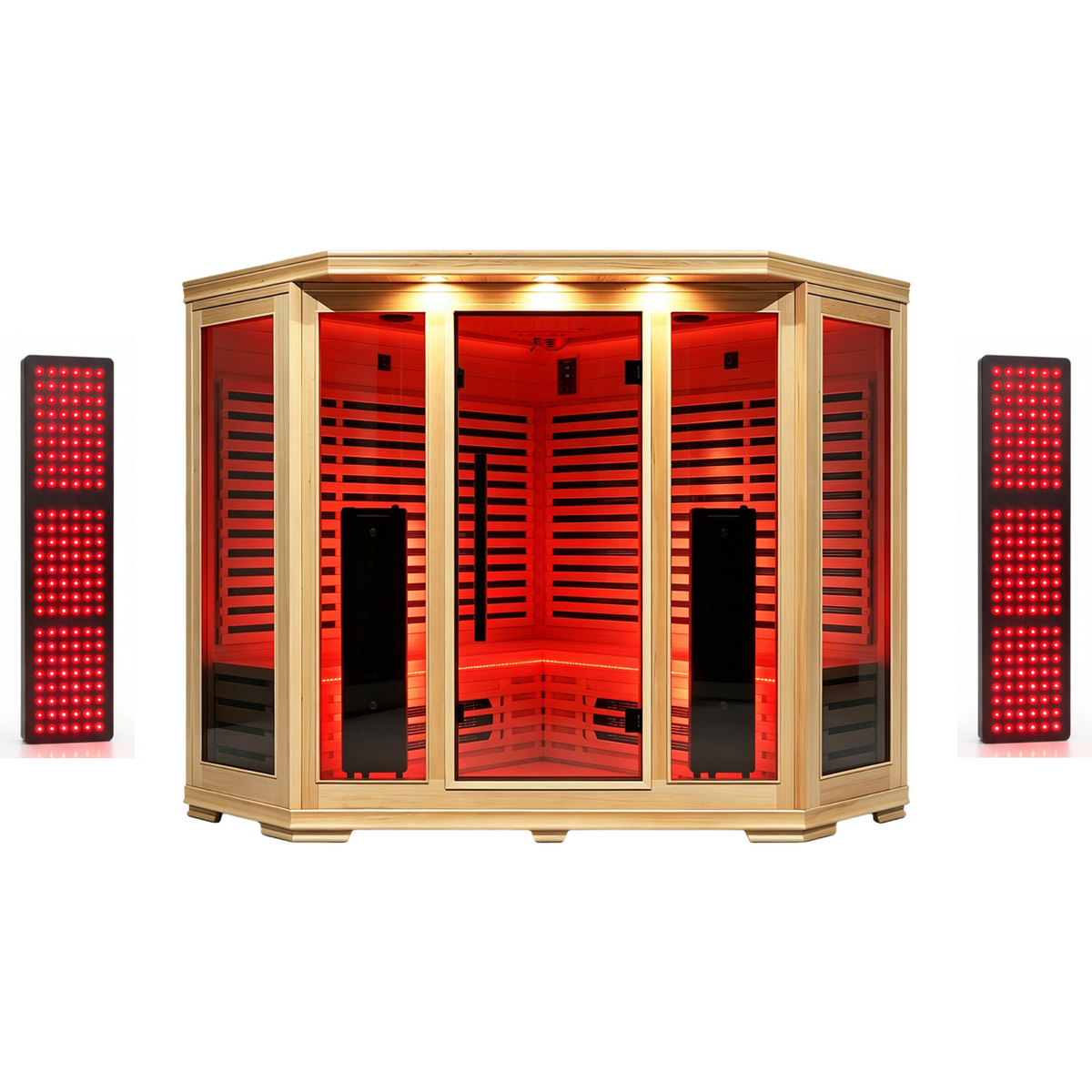 Blisspod Vienna RED Full-Spectrum Corner Sauna for 4–5 People