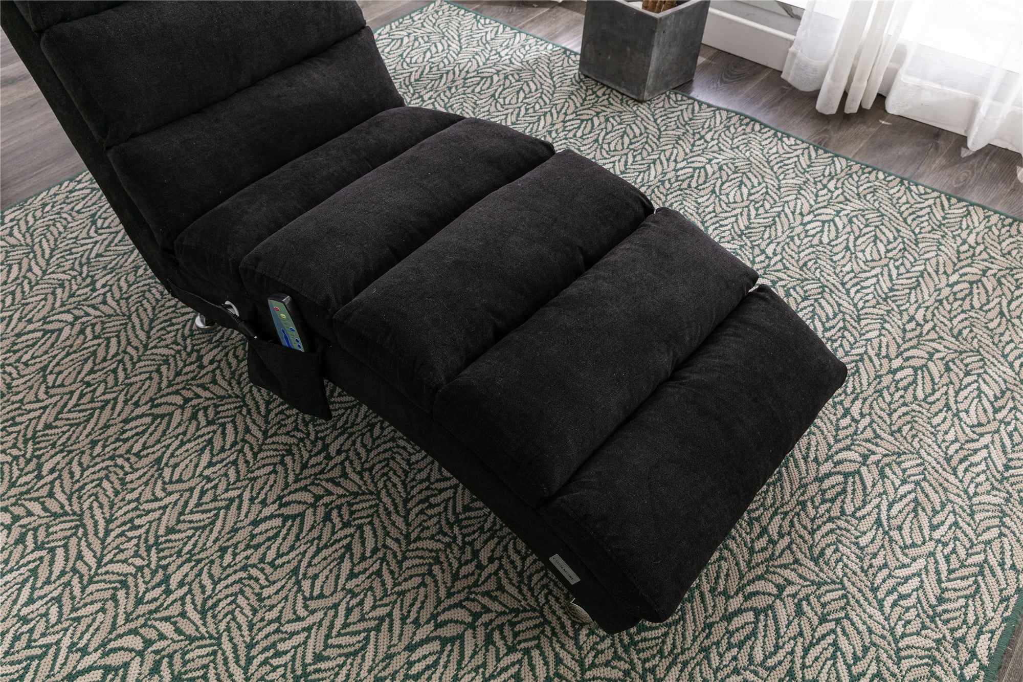 Luxury Upholstered Chaise Lounge, Vibration Relaxation, Fixed Back Recliner