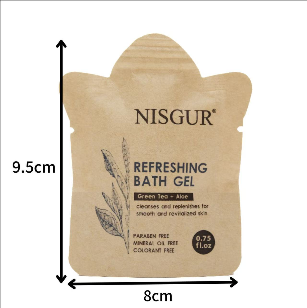 Nisgur Green Tea & Aloe Body Wash, 0.75 fl oz - 100 or 200 Pack