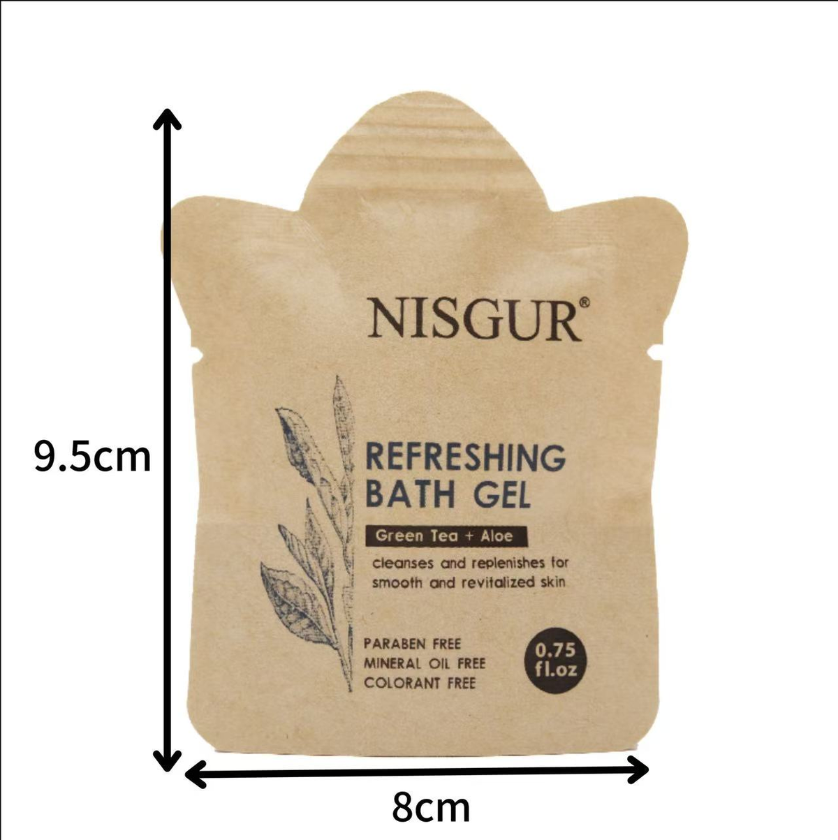 Nisgur Green Tea & Aloe Body Wash, 0.75 fl oz - 100 or 200 Pack