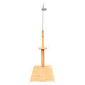 Solid Wood Outdoor Garden Pool Shower with Chassis Board for Patio, Teak