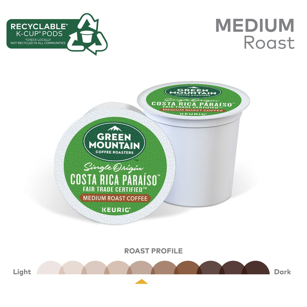 Green Mountain Coffee Roasters Costa Rica Paraíso K-Cups – Medium Roast, 24-Count