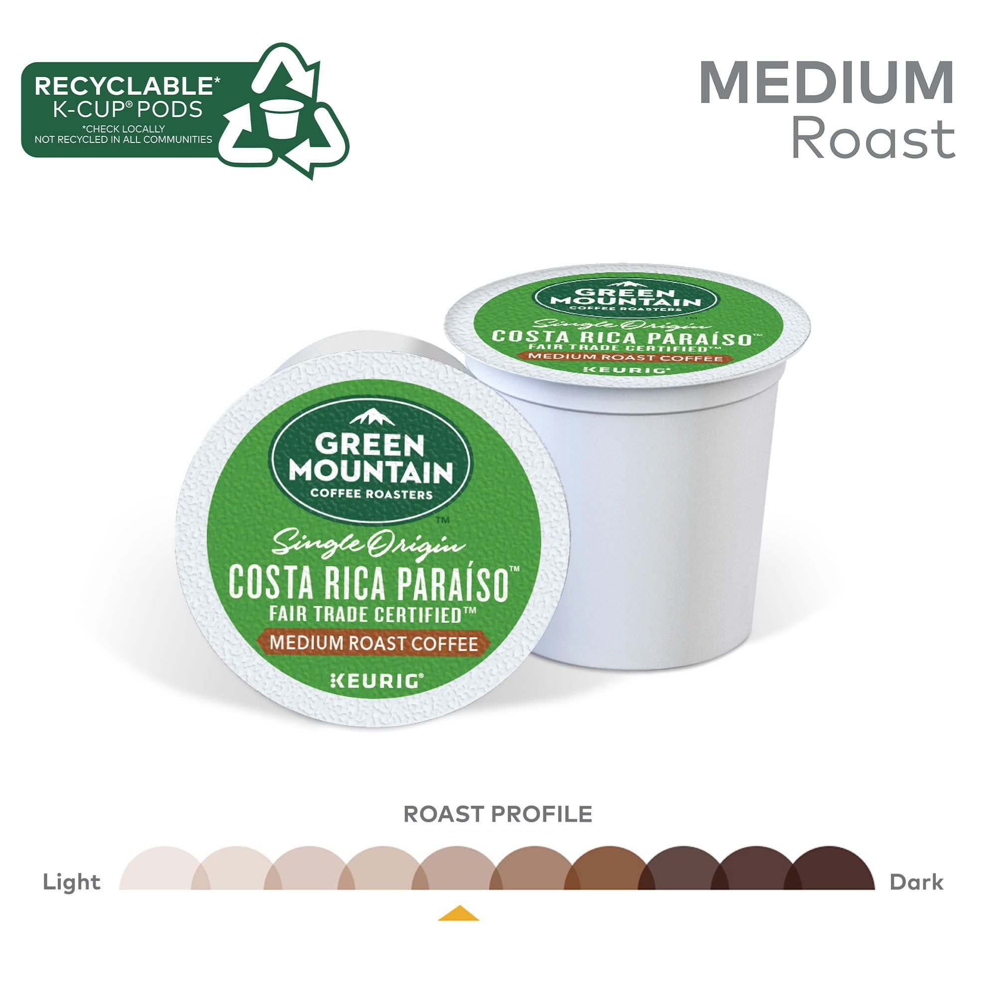 Green Mountain Coffee Roasters Costa Rica Paraíso K-Cups – Medium Roast, 24-Count