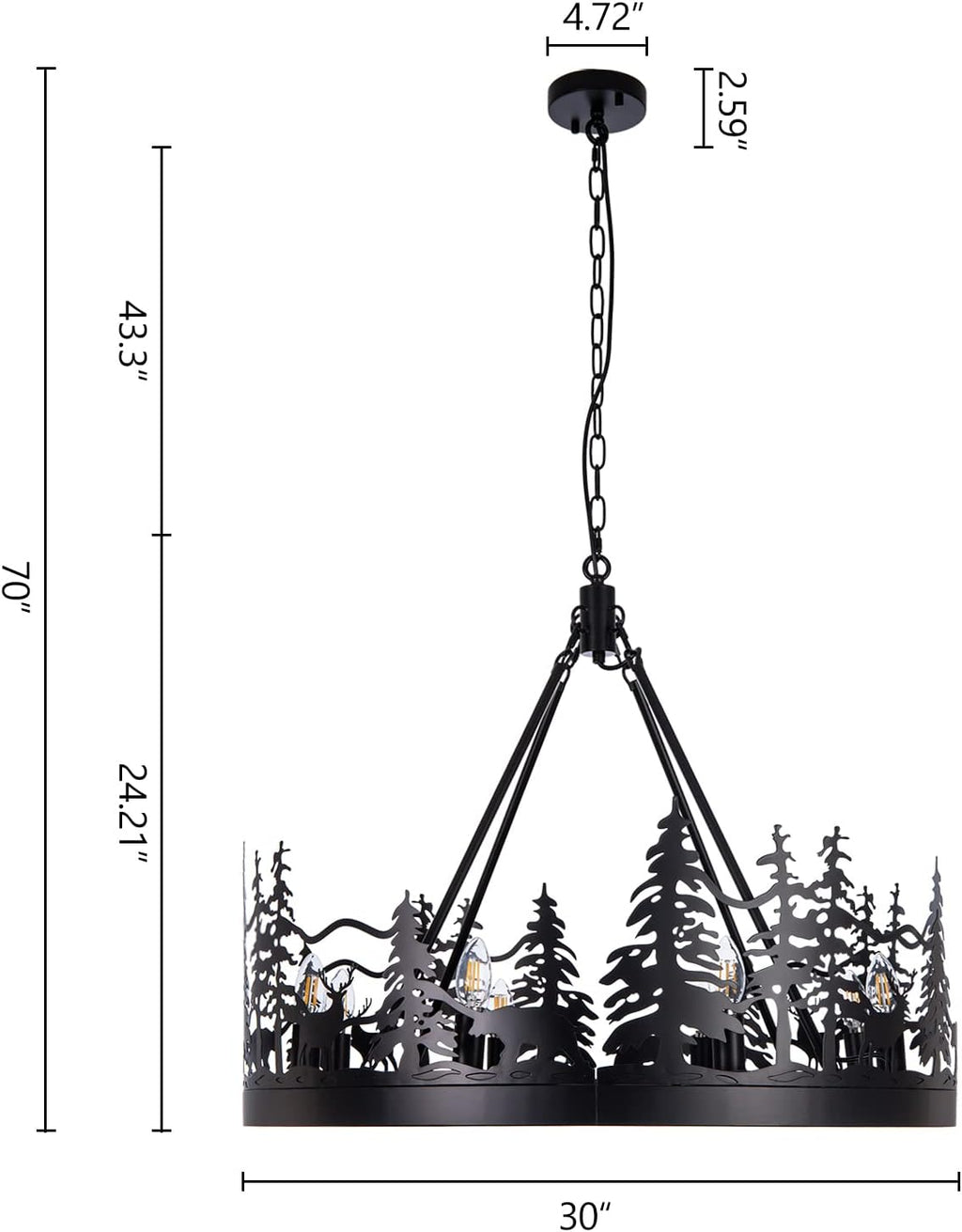 Black Forest Wagon Wheel Chandelier