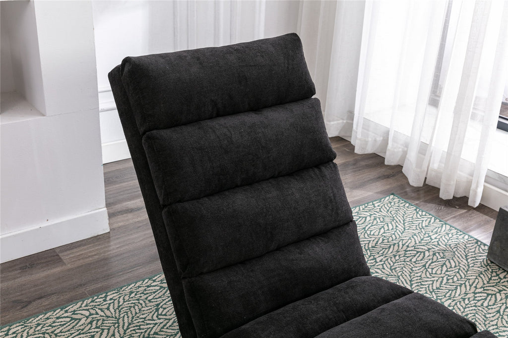 Luxury Upholstered Chaise Lounge, Vibration Relaxation, Fixed Back Recliner