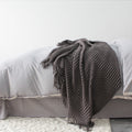 Textured Polyester Throw Blanket - 127 × 170 cm