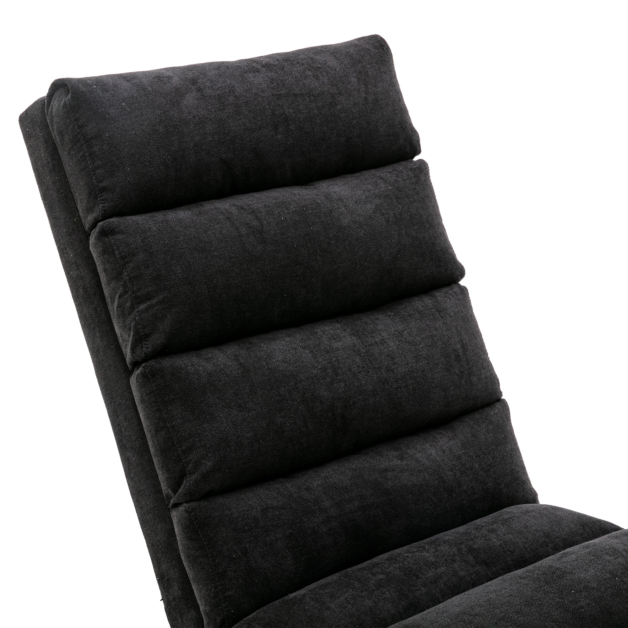 Luxury Upholstered Chaise Lounge, Vibration Relaxation, Fixed Back Recliner