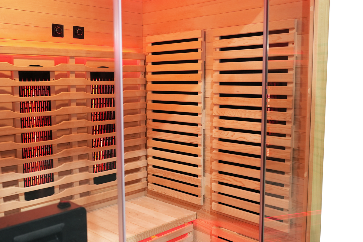 Blisspod Venetian RED Full-Spectrum Sauna for 3 People