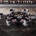 8-Player Foldable Poker Table Top with Cup Holders