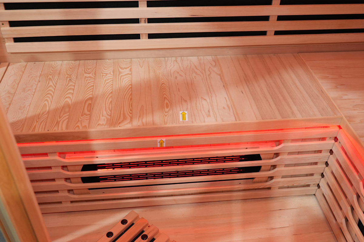 Blisspod Vienna RED Full-Spectrum Corner Sauna for 4–5 People