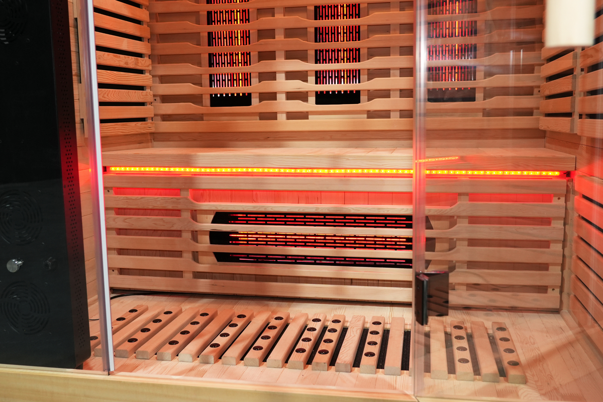 Blisspod Venetian RED Full-Spectrum Sauna for 3 People