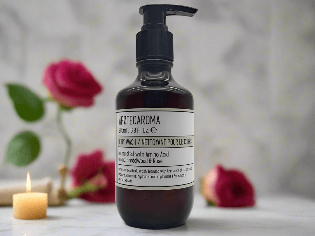 APOTECAROMA 24-Bottle Toiletries Set, 200 mL - Sandalwood Rose