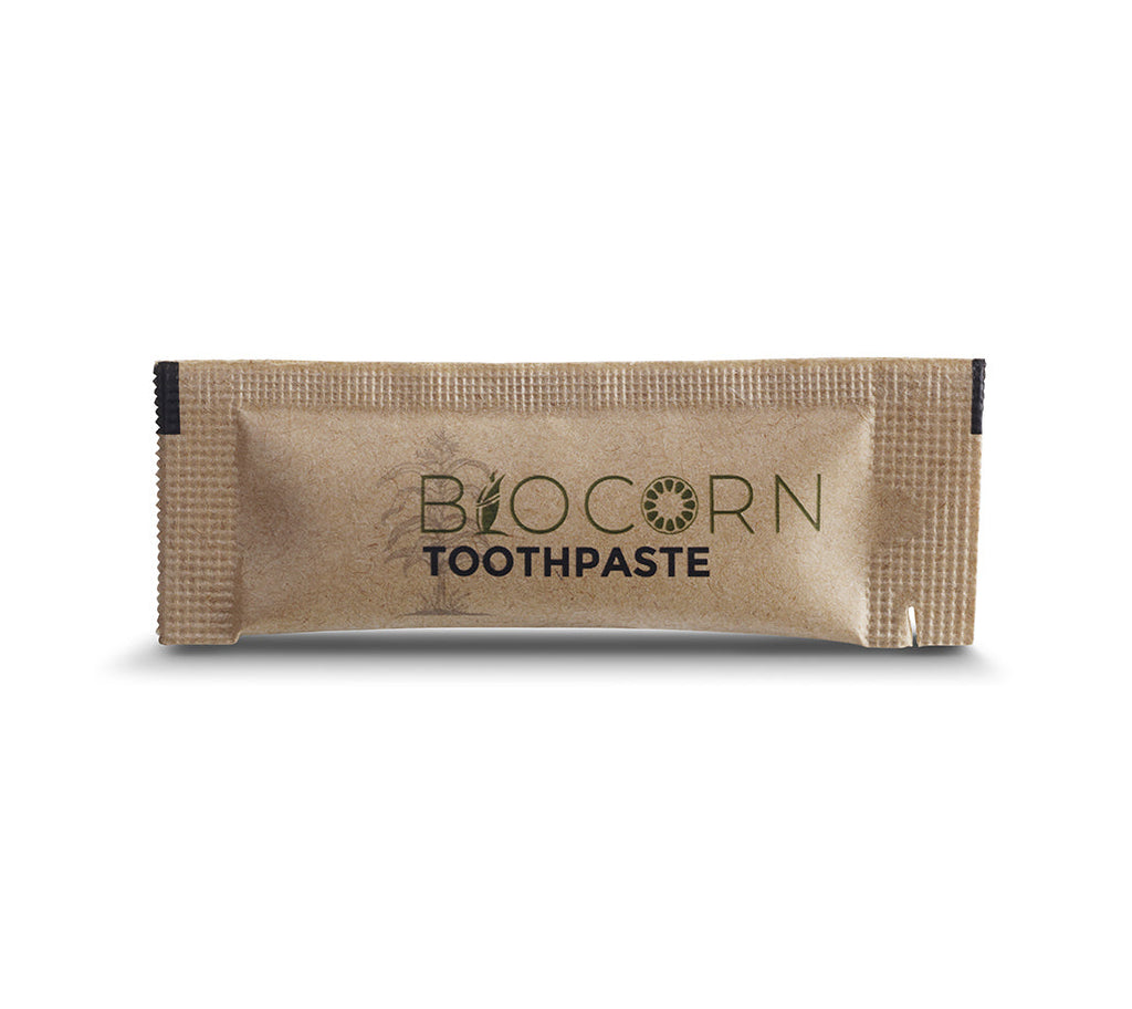 BIOCORN Mint Toothpaste Packets, 5 g - 250 or 1,000 Pack