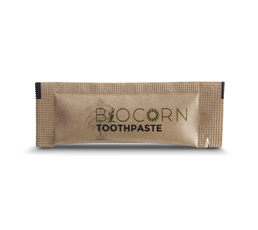 BIOCORN Mint Toothpaste Packets, 5 g - 250 or 1,000 Pack