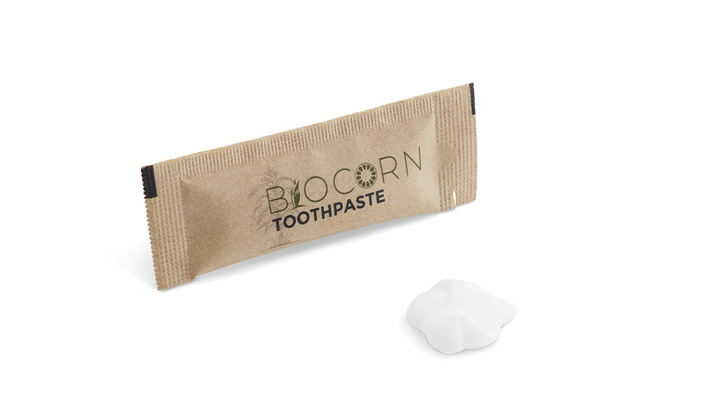 BIOCORN Mint Toothpaste Packets, 5 g - 250 or 1,000 Pack