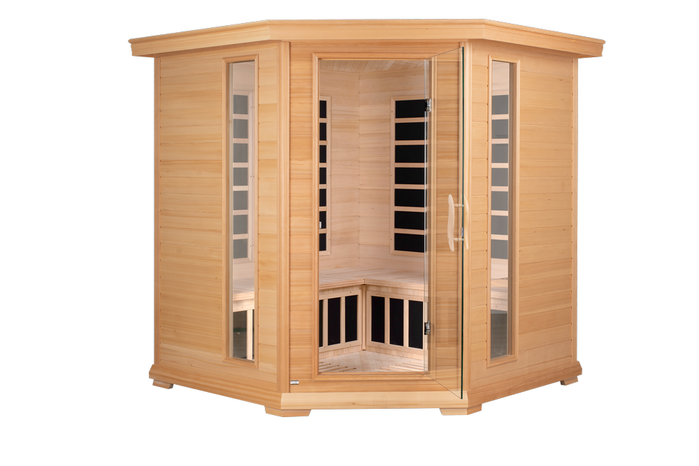 Vienna Corner Far Infrared Sauna | Canadian Hemlock | 4-5 Person