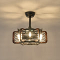 Caged Ceiling Fan with 6 LED Lights