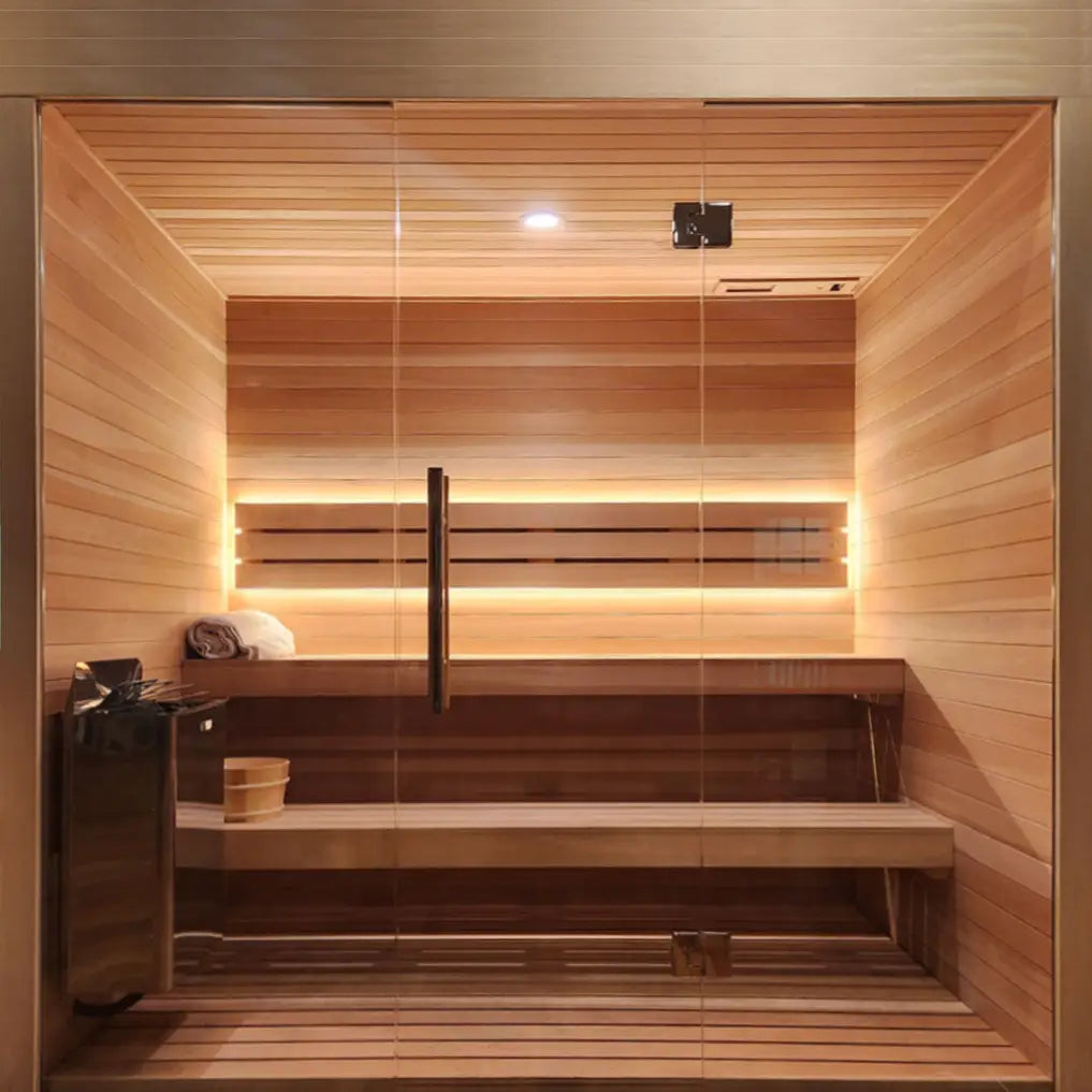 Carbon Smart Saunas - 6' x 6' x 8' - by Finnish Sauna Builders