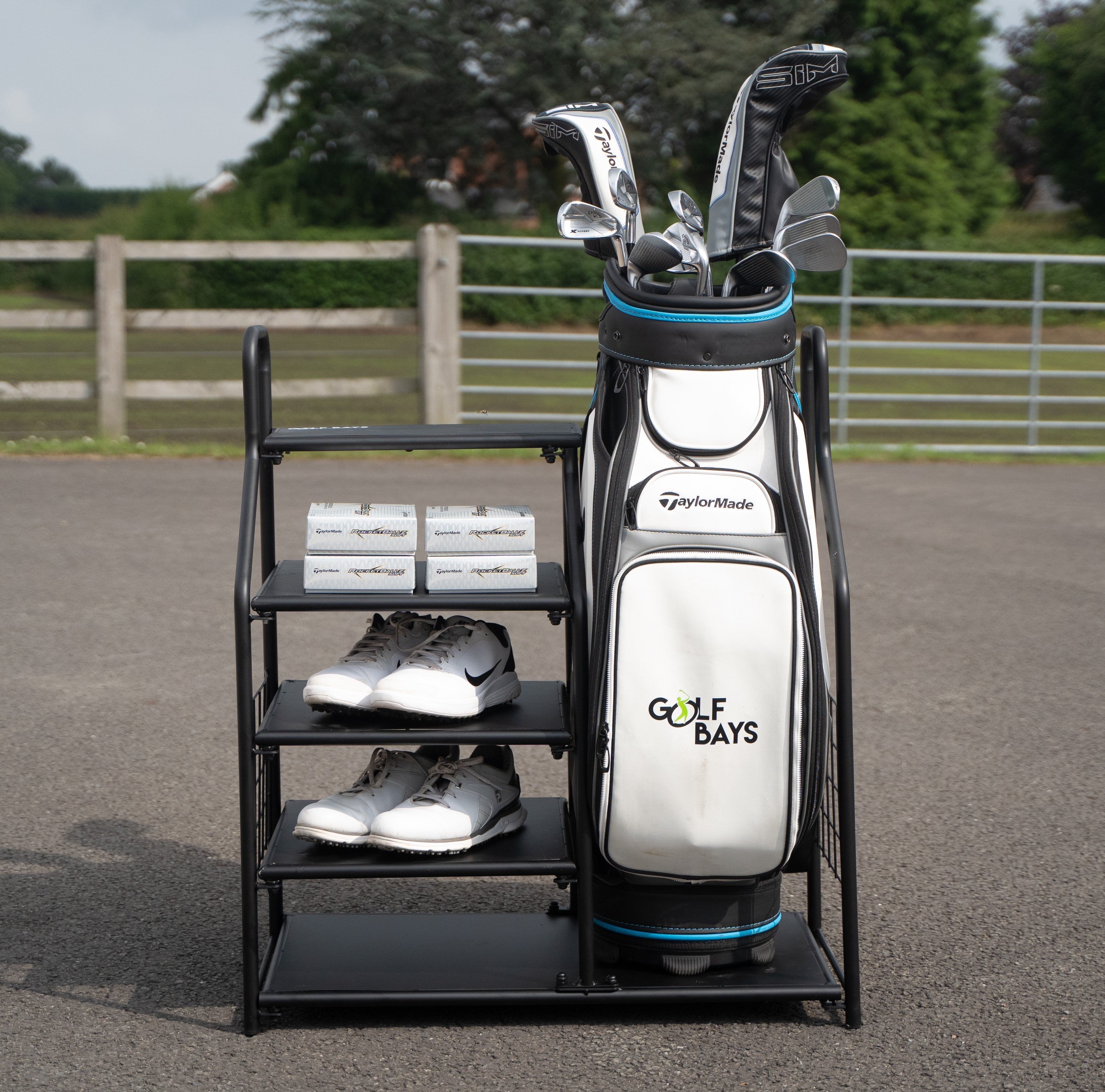GolfBays Single Bag Display Storage Organizer