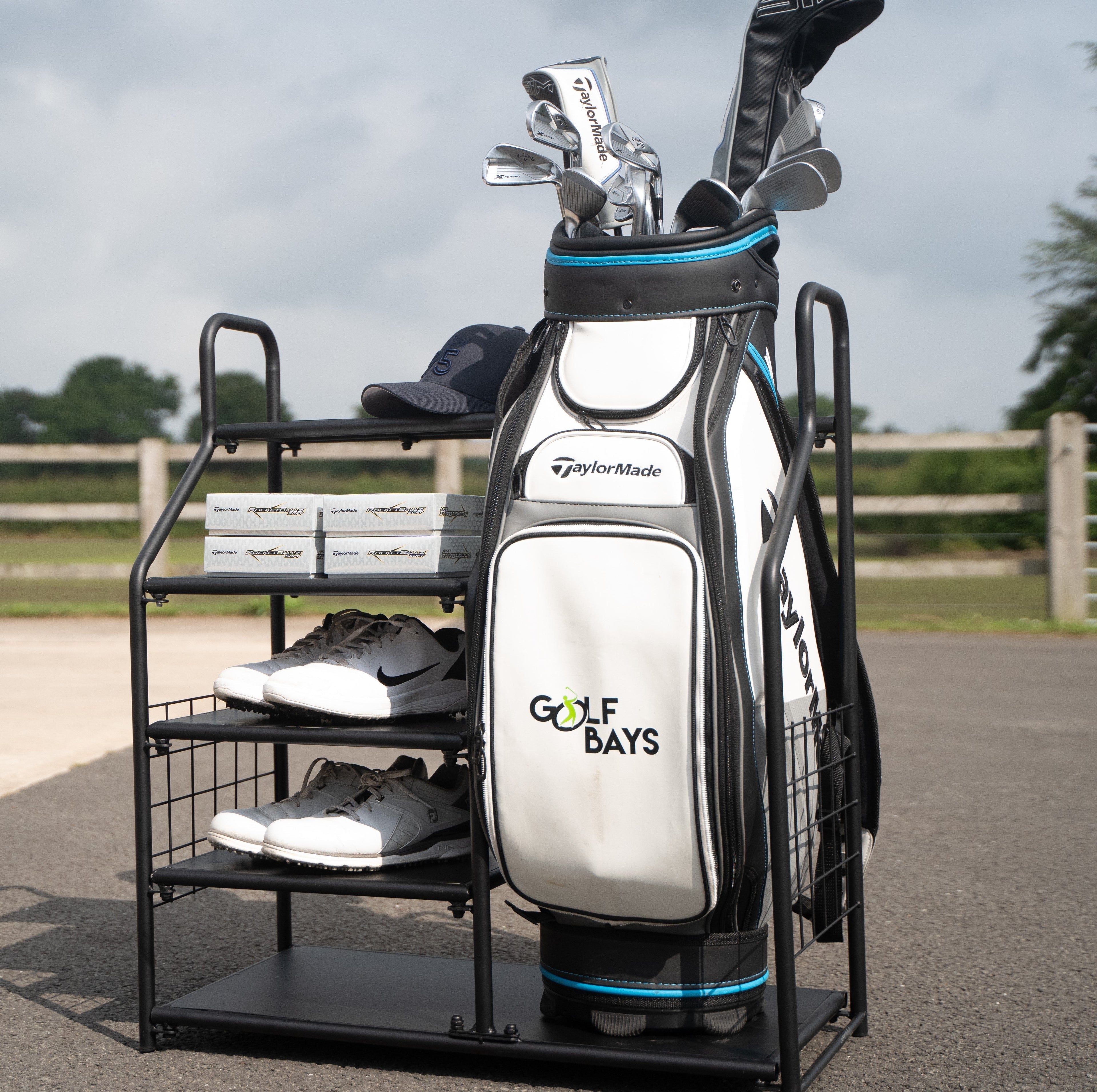 GolfBays Single Bag Display Storage Organizer