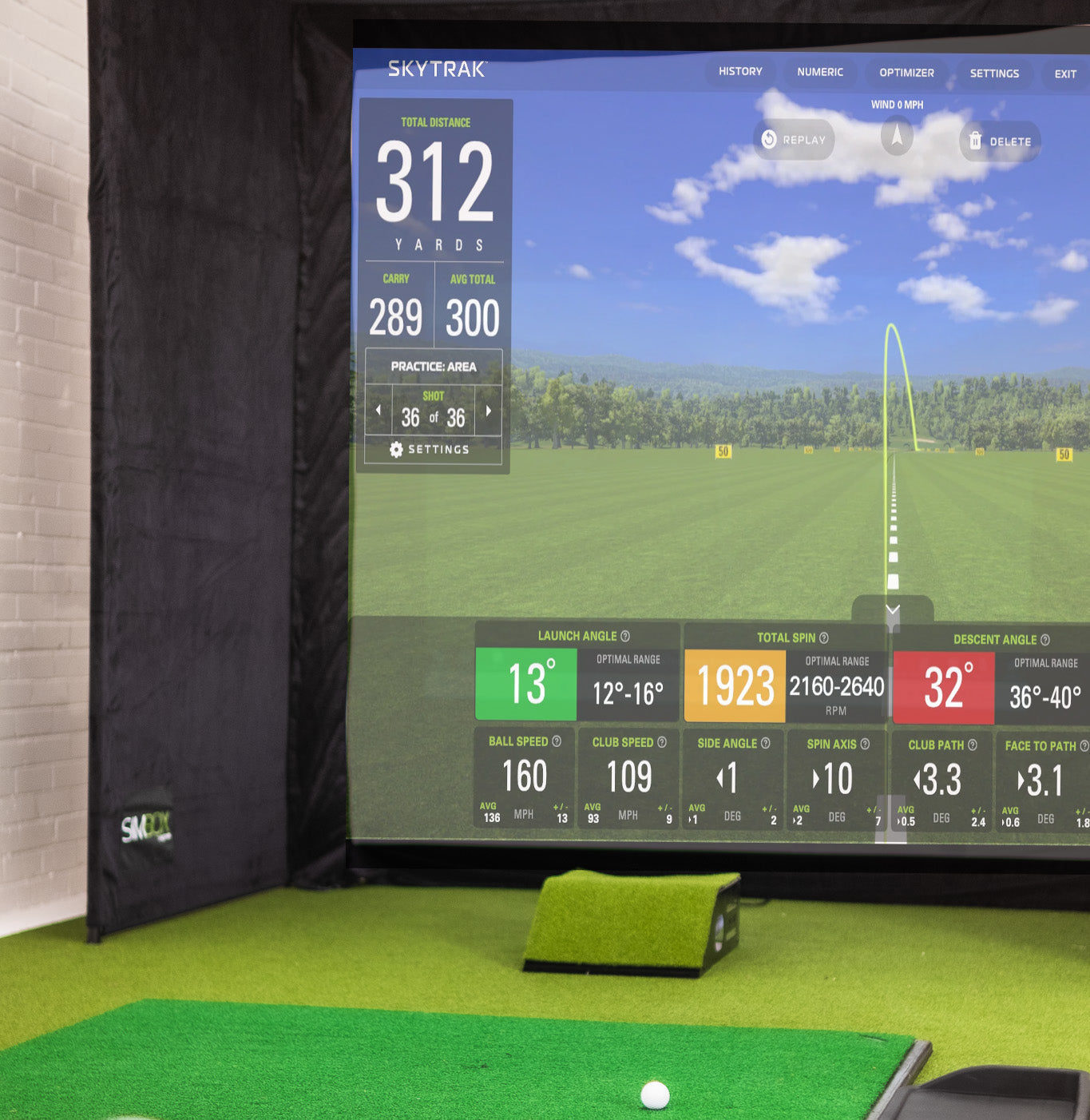 SimBox Golf Simulator Hitting Enclosure – 7 Sizes Available