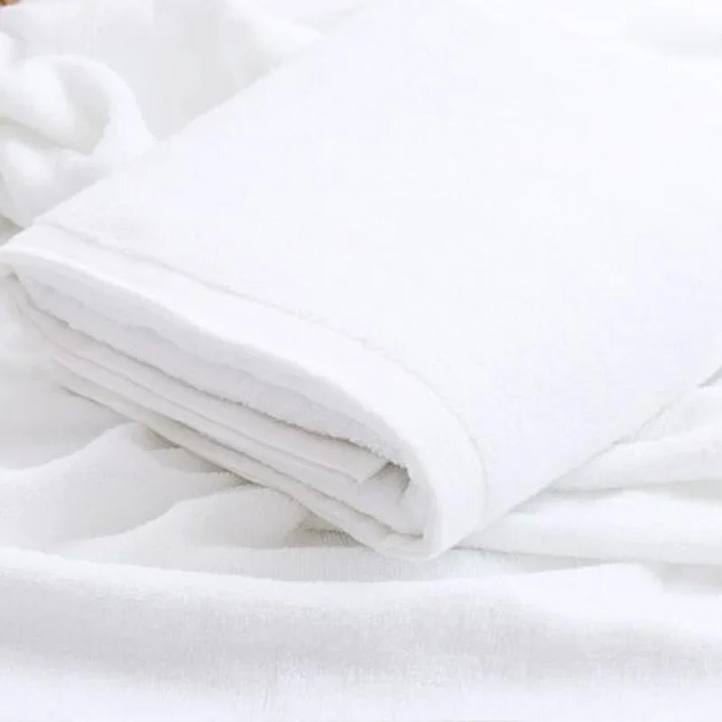 Hotel-Grade White Cotton Bath Towel