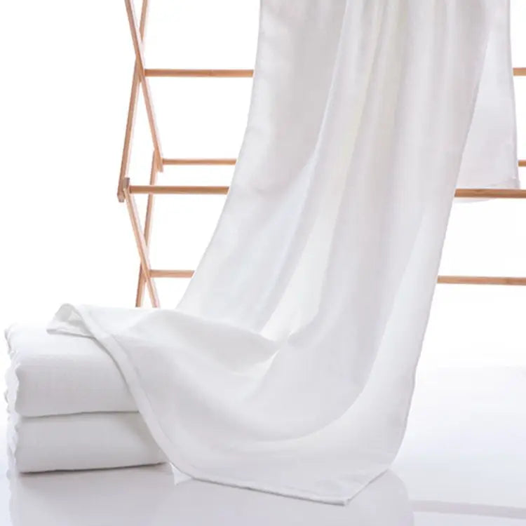 Hotel-Grade White Cotton Bath Towel