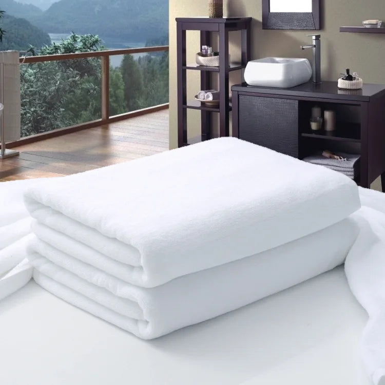 Hotel-Grade White Cotton Bath Towel