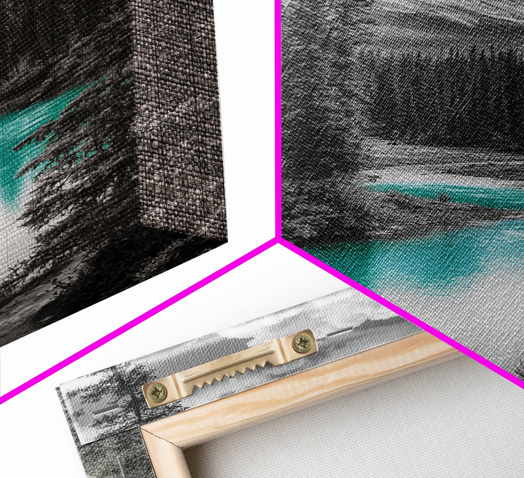 Mountain River Turquoise Stream Canvas Print