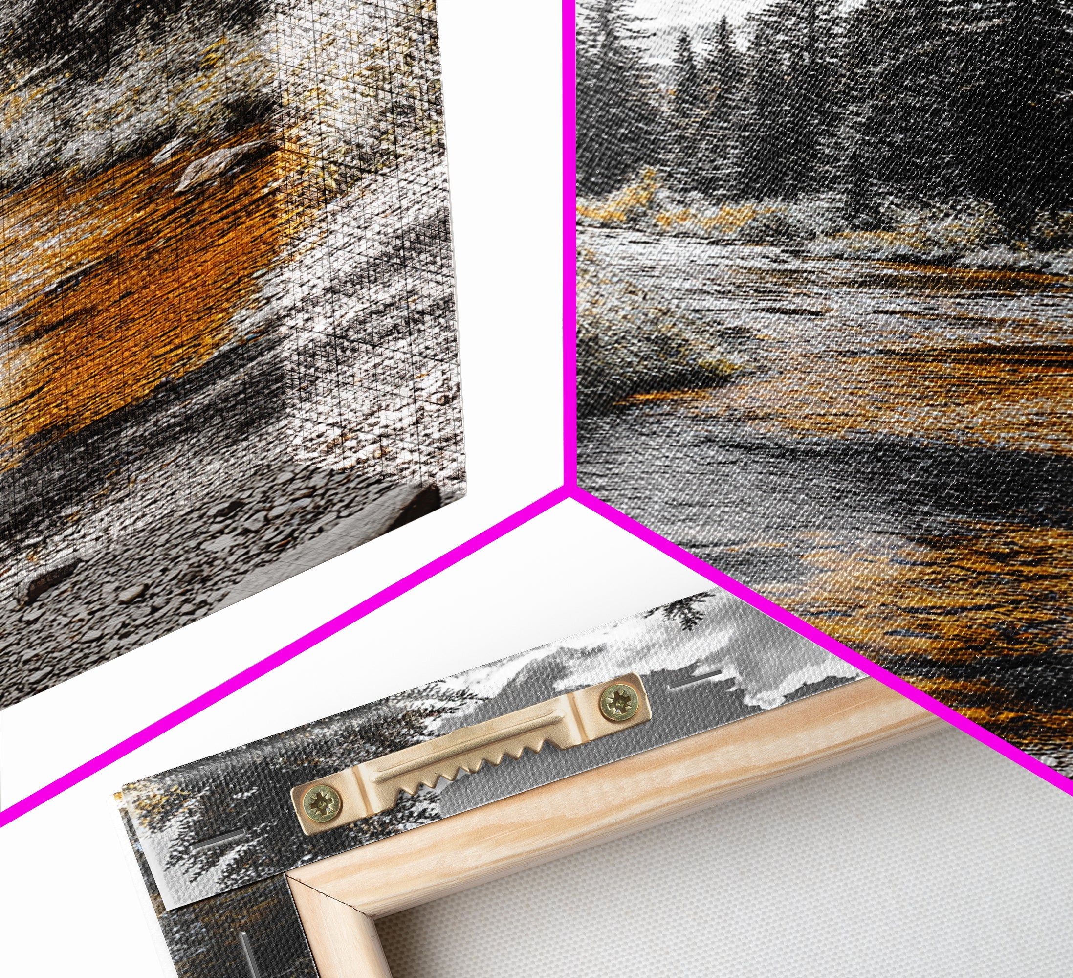 Forest Stream Autumn Glow Canvas Print