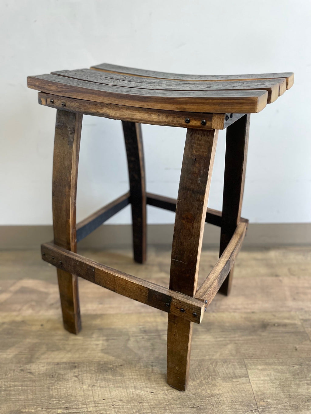 The Whiskey Workshop Whiskey Barrel Stave Bar Stool