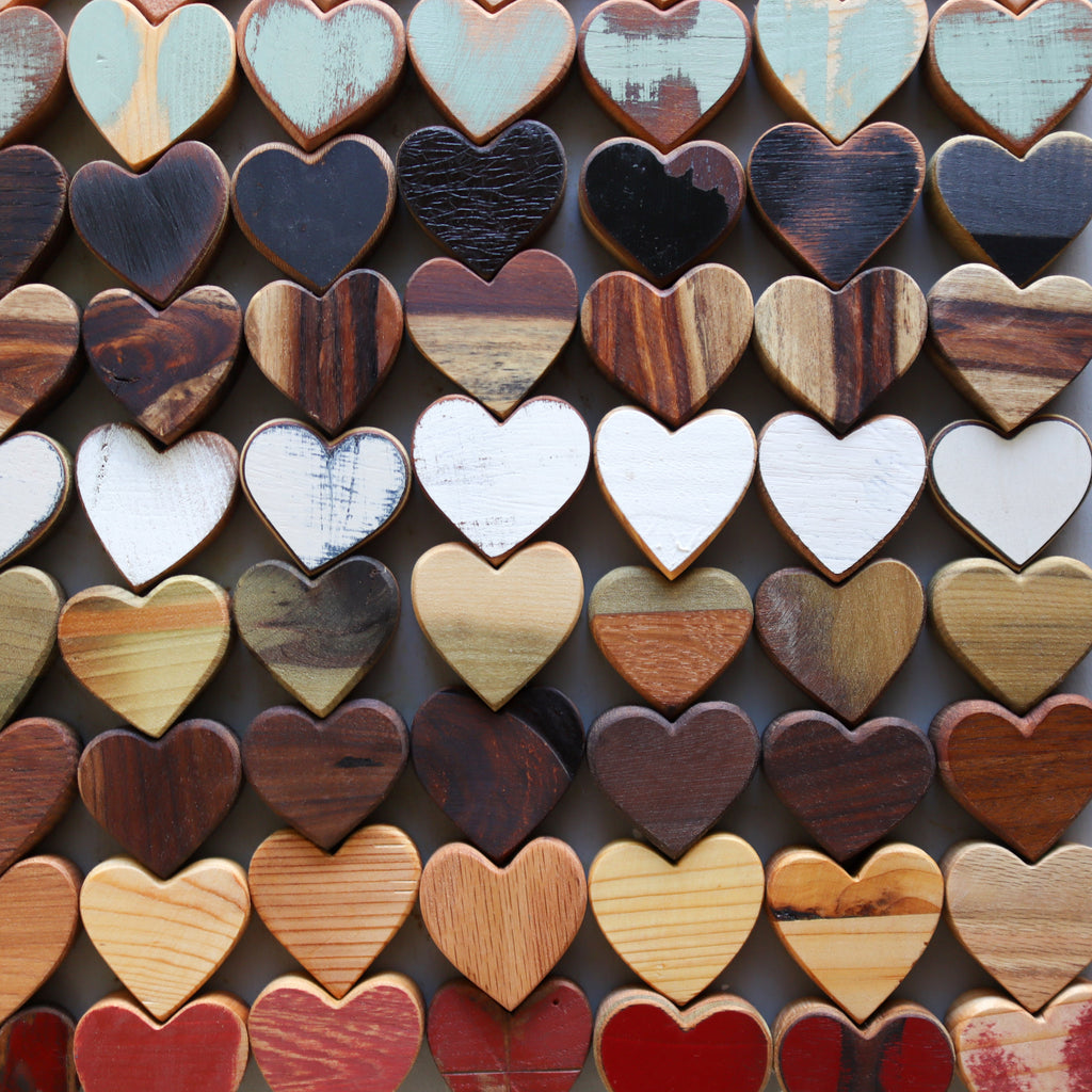 Handmade Reclaimed Wood Hearts