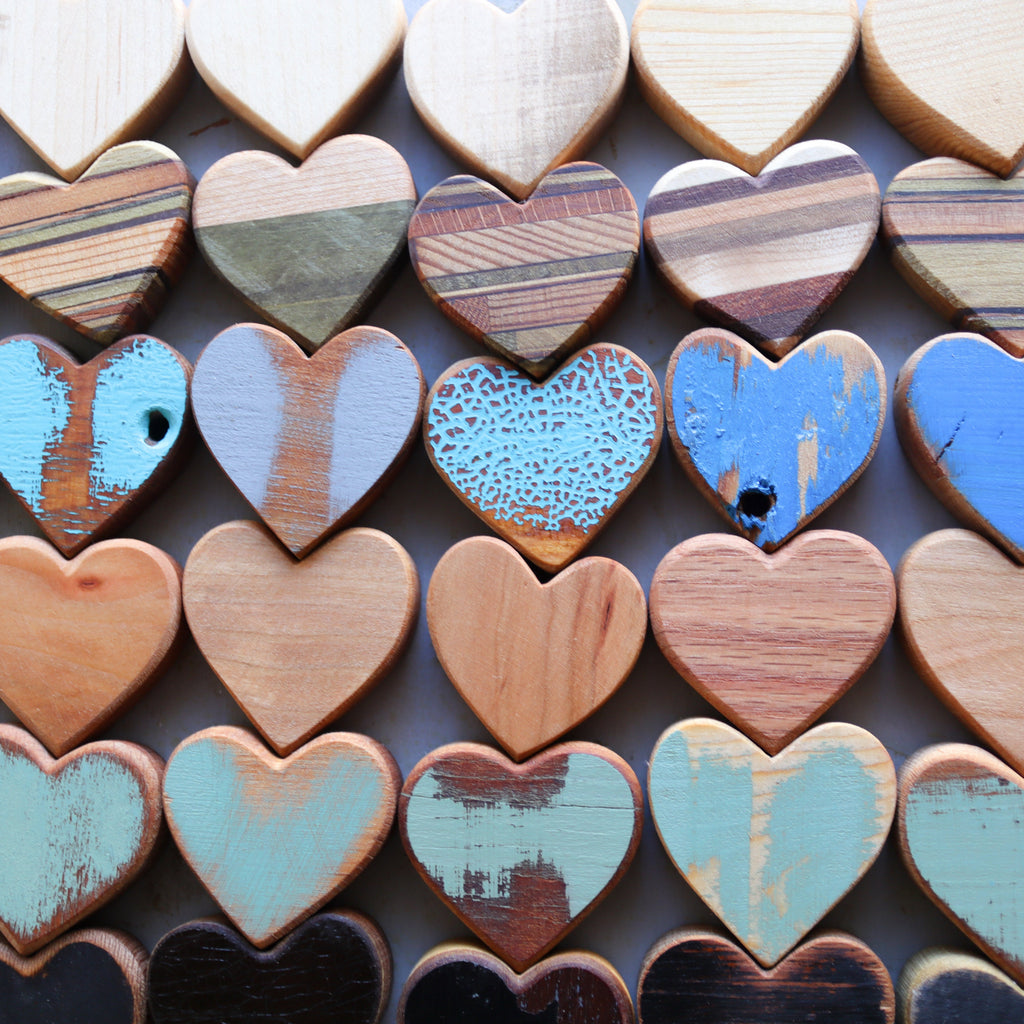 Handmade Reclaimed Wood Hearts