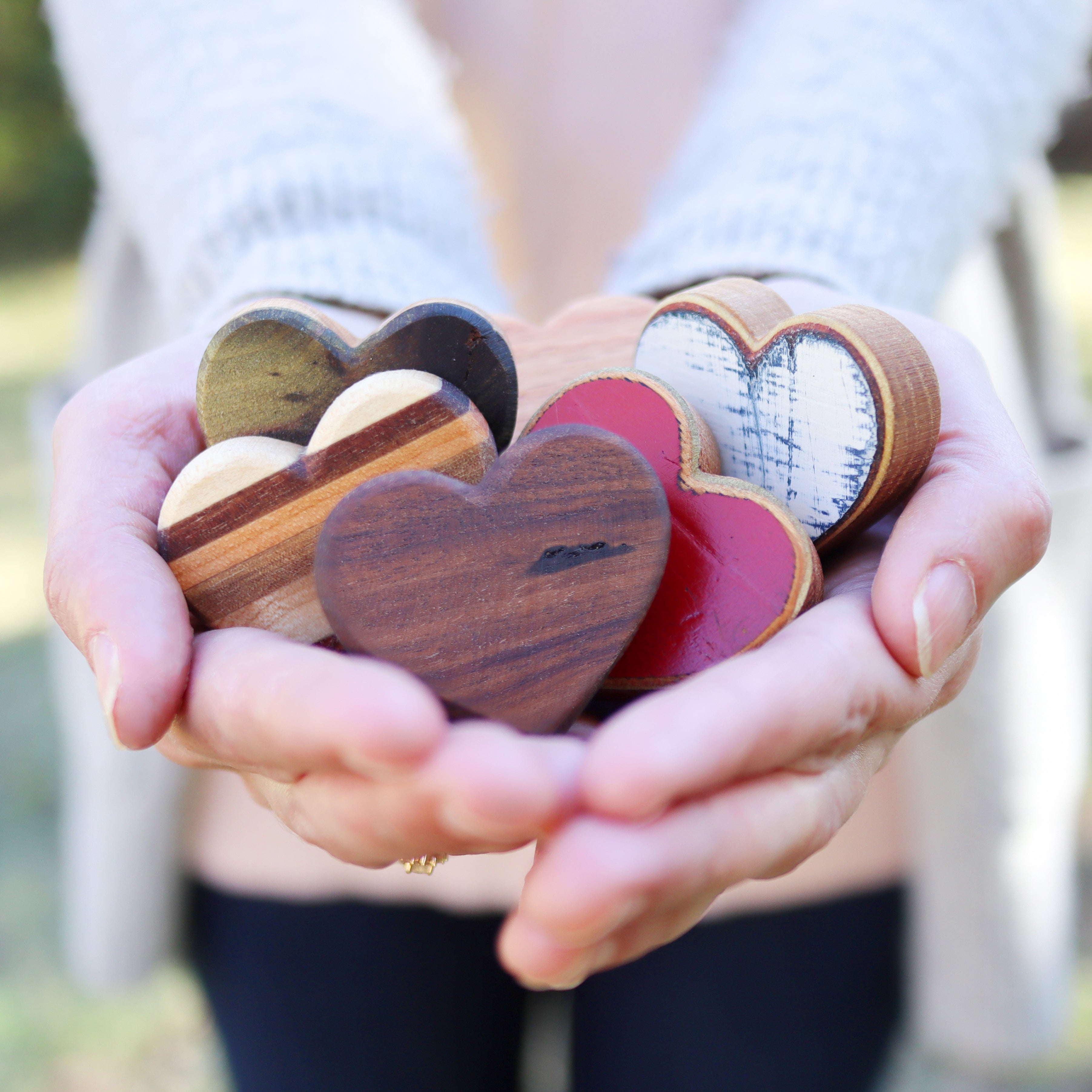 Handmade Reclaimed Wood Hearts