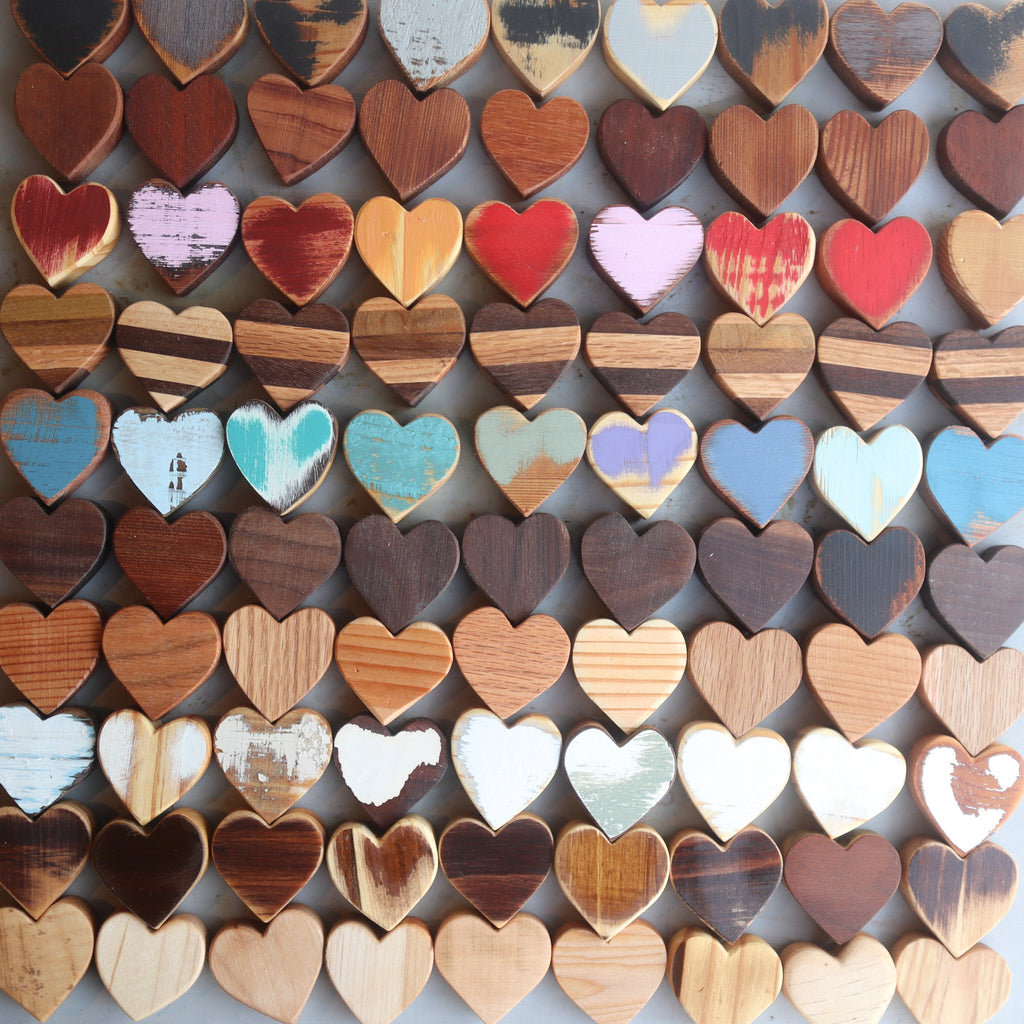 Handmade Reclaimed Wood Hearts