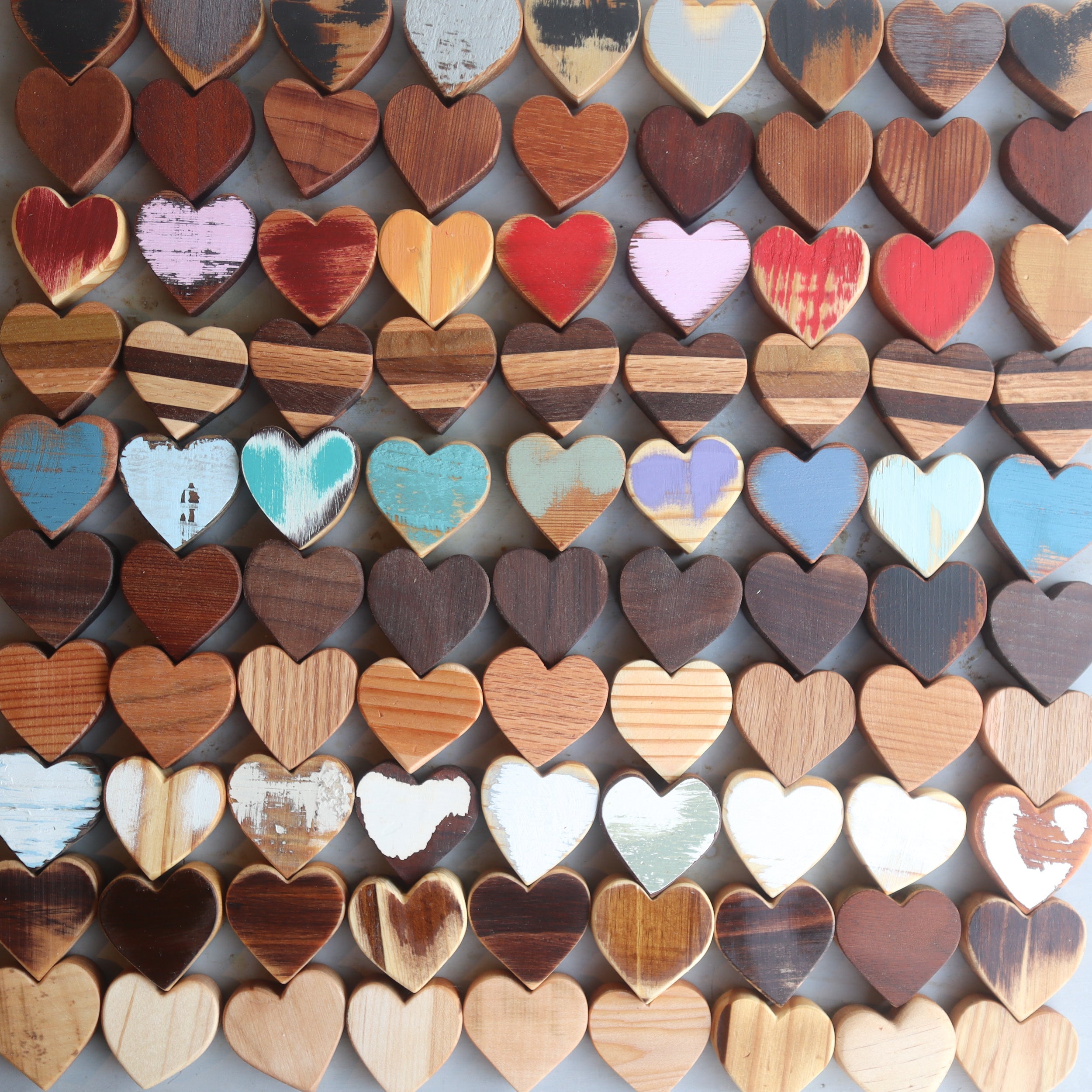 Handmade Reclaimed Wood Hearts