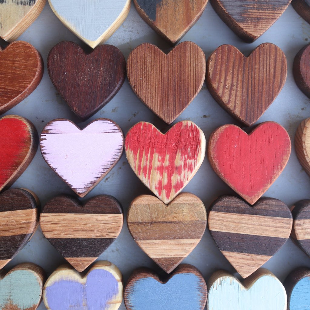 Handmade Reclaimed Wood Hearts