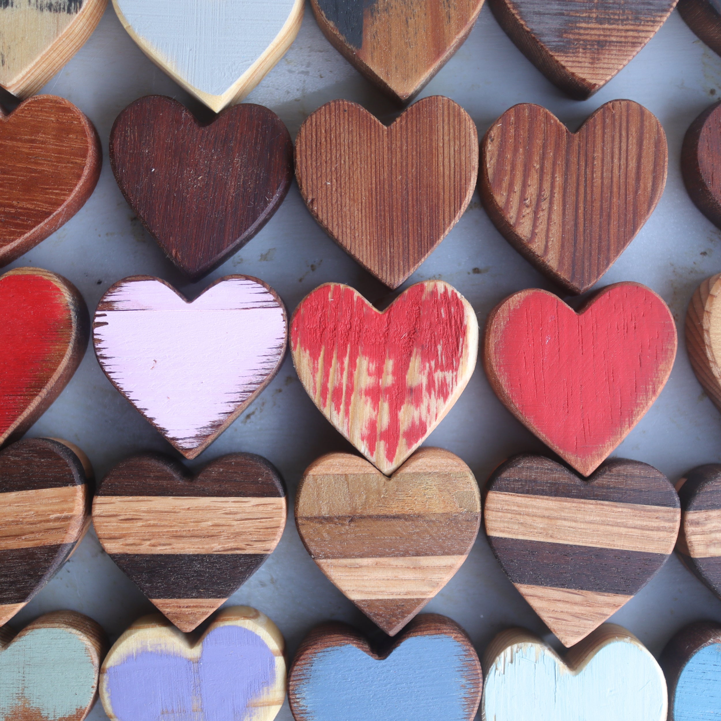 Handmade Reclaimed Wood Hearts