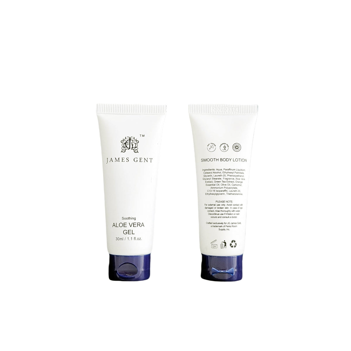 James Gent Body Lotion & Aloe Vera Gel, 30 mL - 20 or 120 Tubes